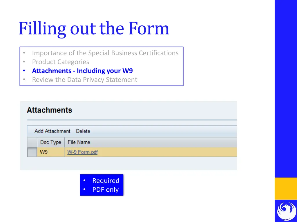 filling out the form 2