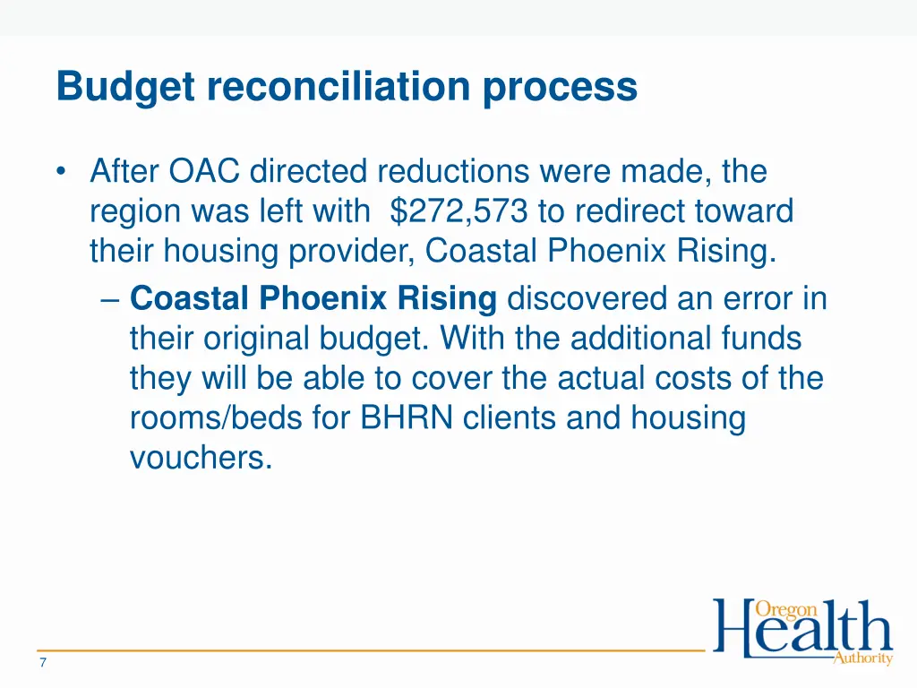 budget reconciliation process