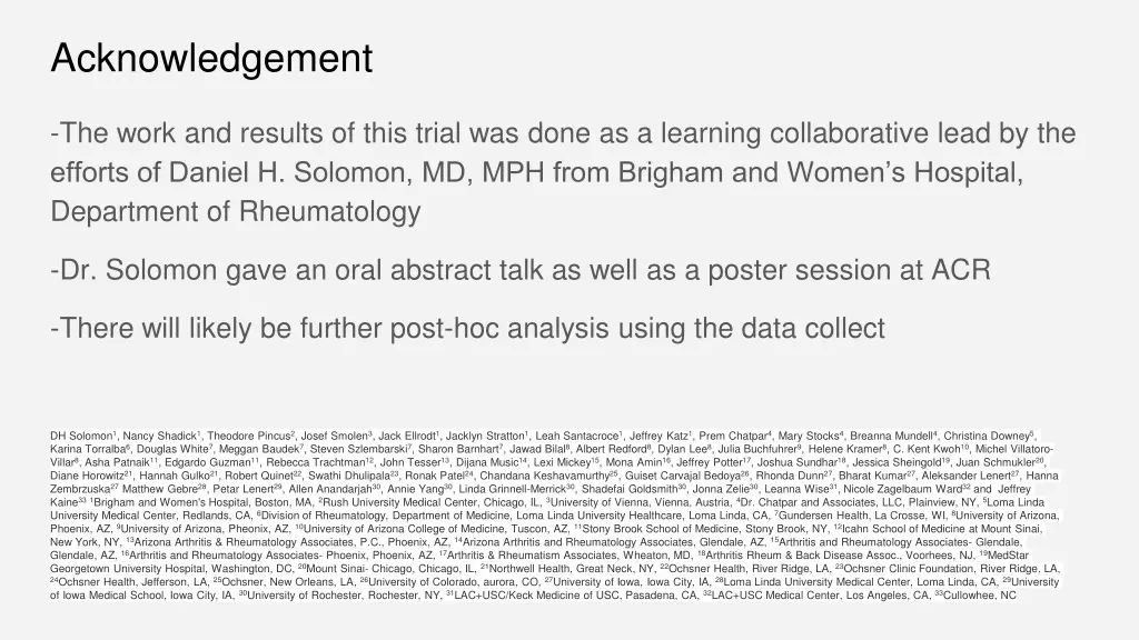 acknowledgement