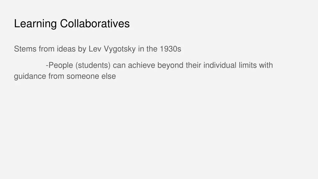 learning collaboratives