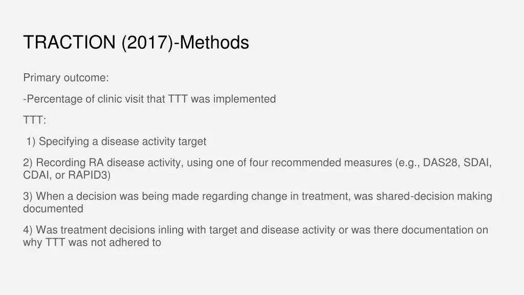traction 2017 methods