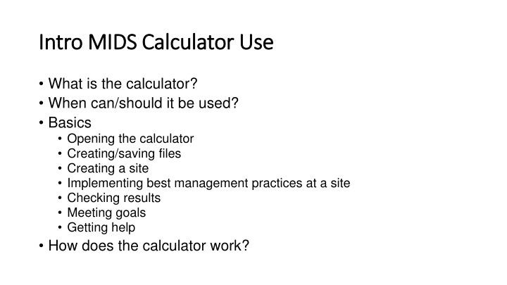 intro mids calculator use intro mids calculator