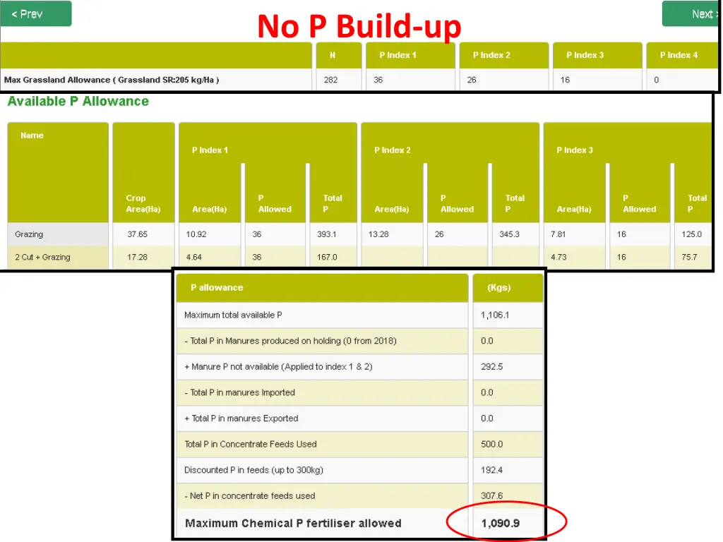 no p build up