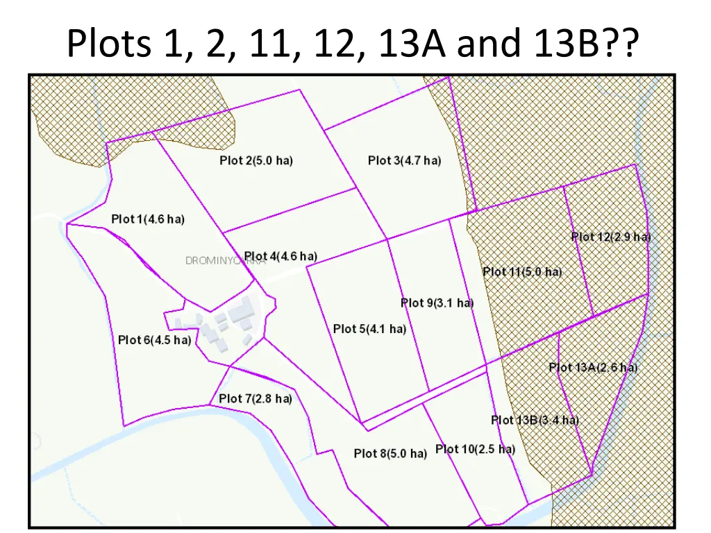 plots 1 2 11 12 13a and 13b