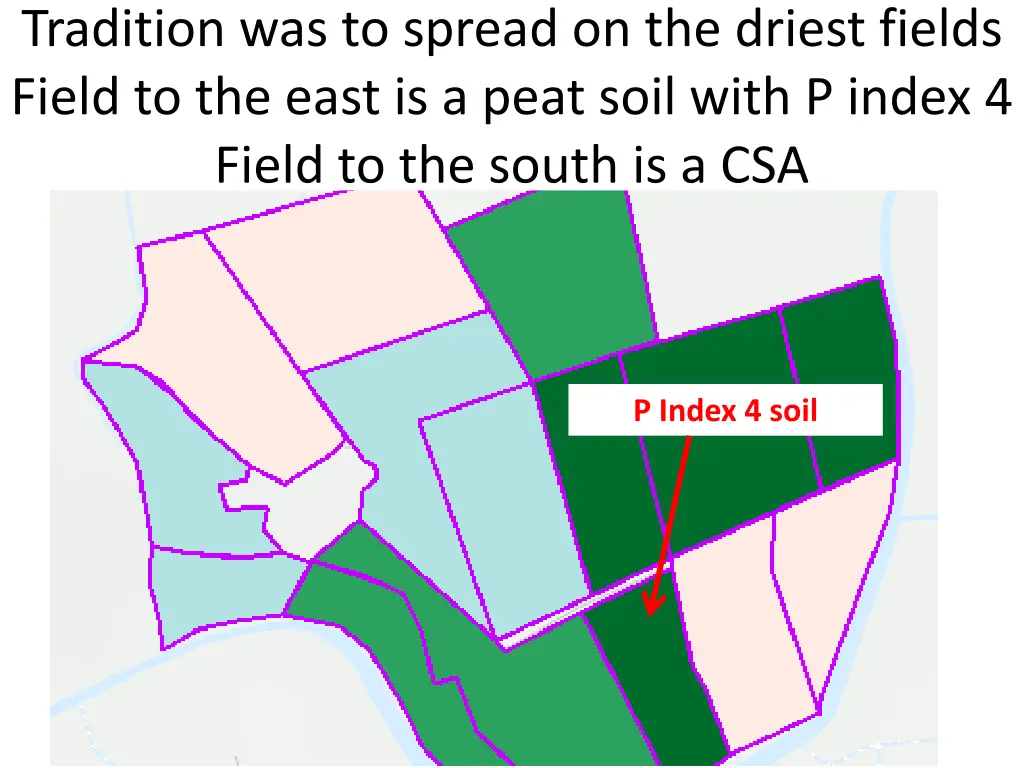 tradition was to spread on the driest fields