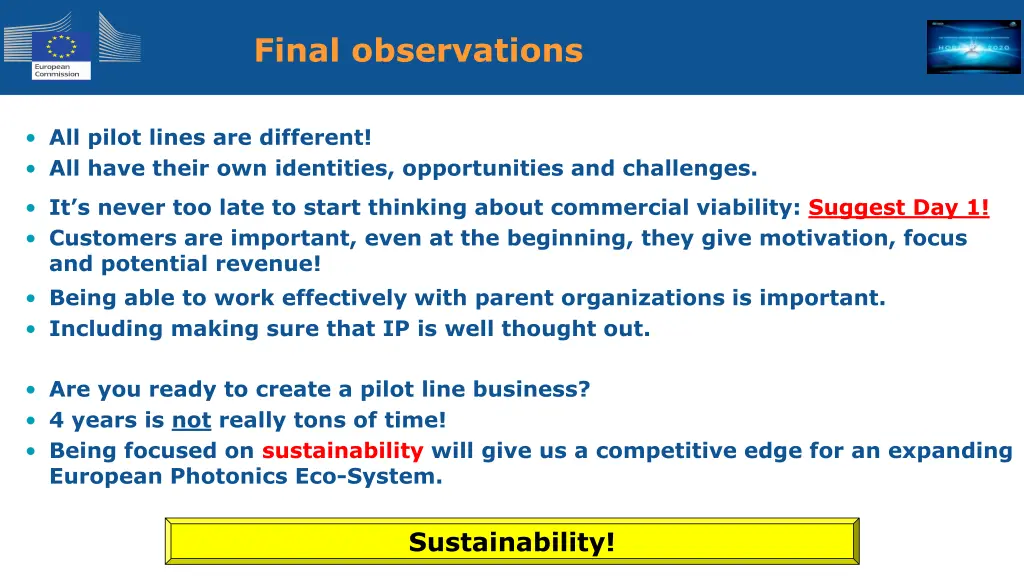 final observations