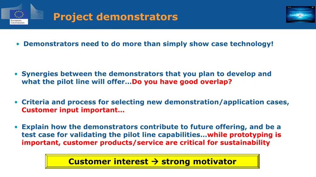 project demonstrators