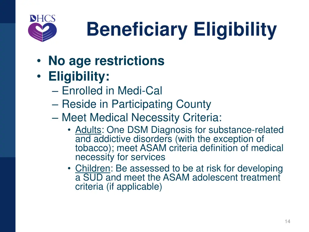 beneficiary eligibility