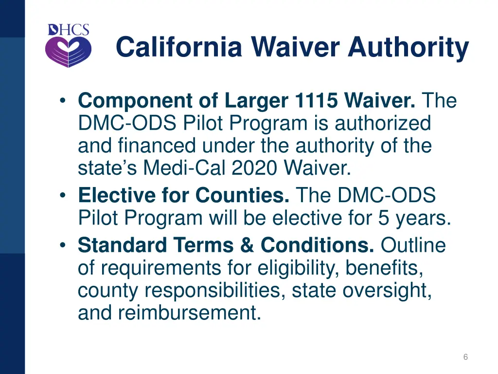 california waiver authority