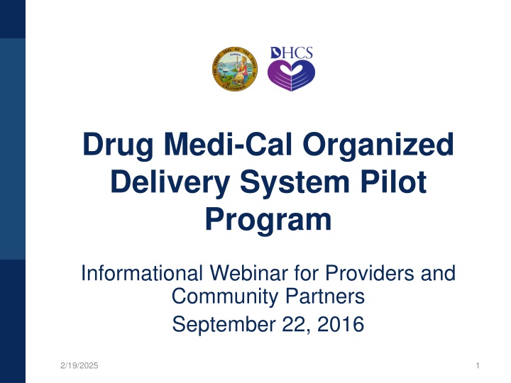 drug medi cal organized delivery system pilot