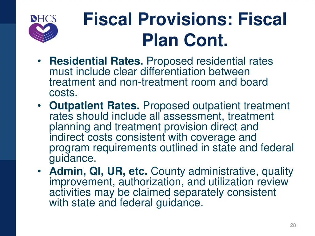 fiscal provisions fiscal plan cont residential