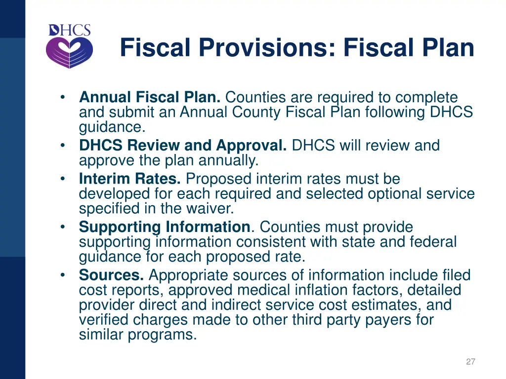 fiscal provisions fiscal plan