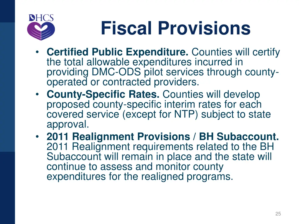 fiscal provisions