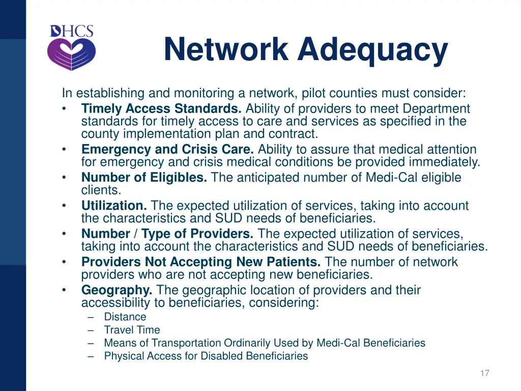 network adequacy