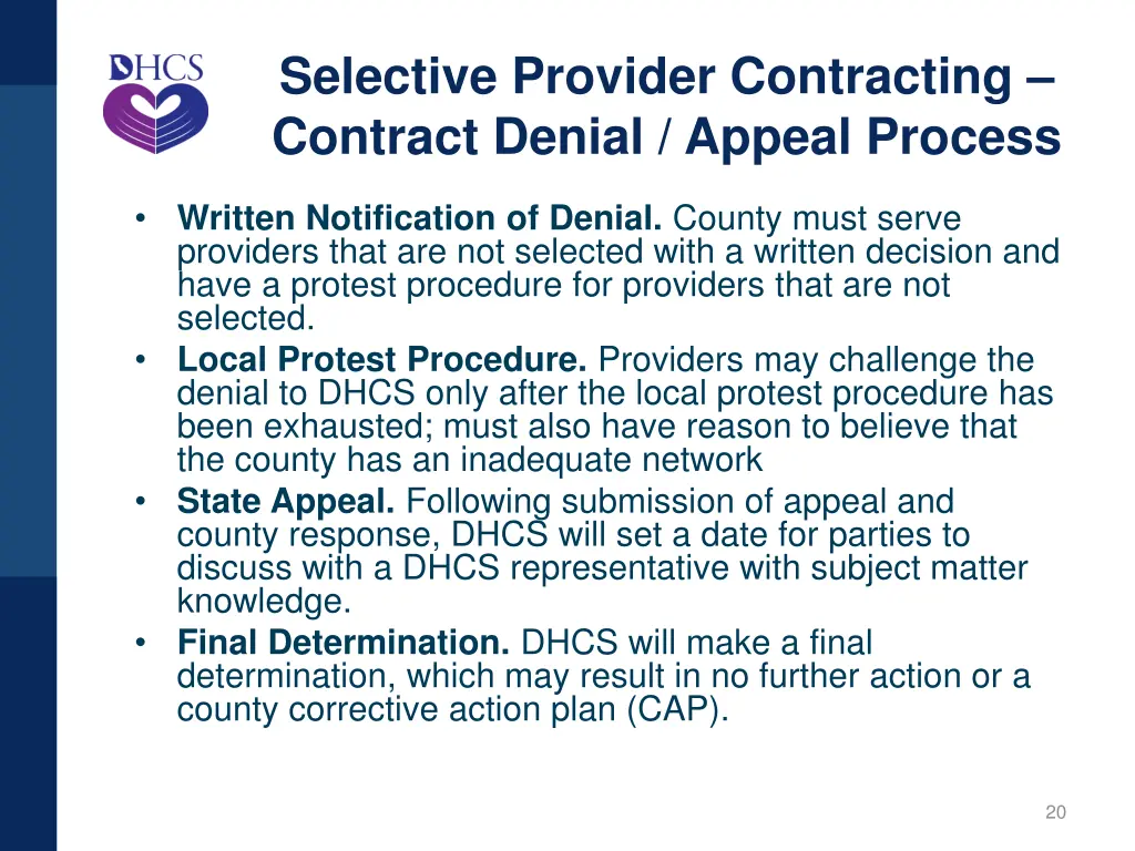 selective provider contracting contract denial