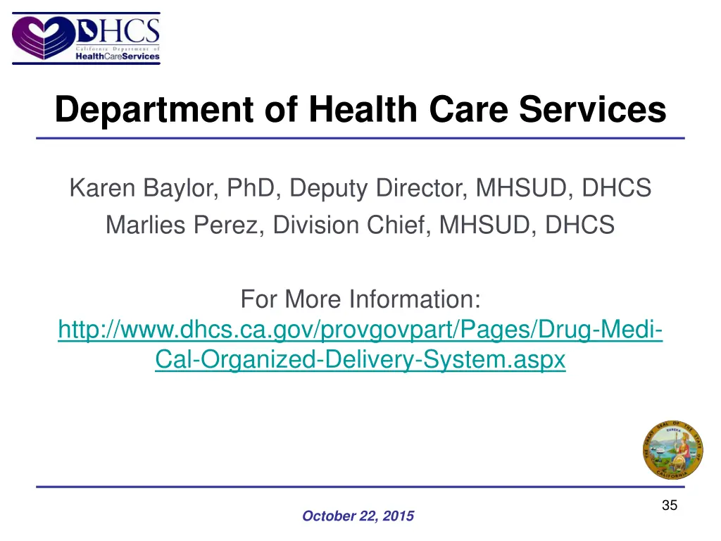 department of health care services