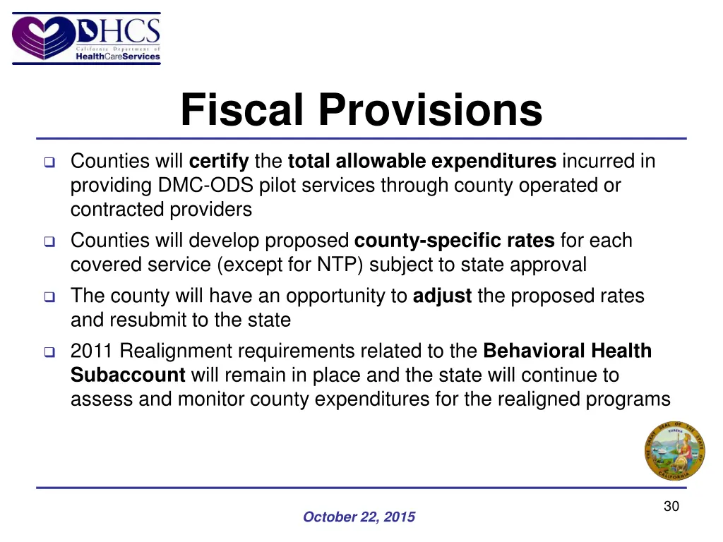 fiscal provisions