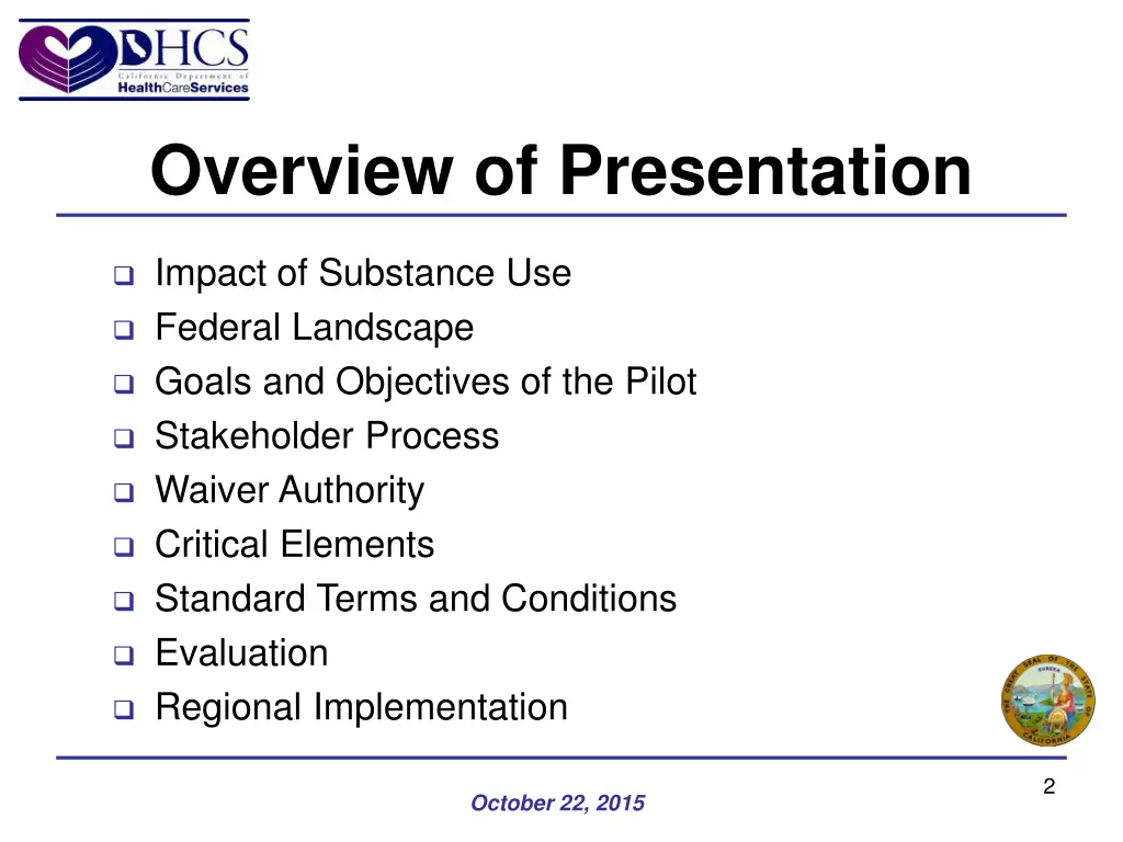 overview of presentation