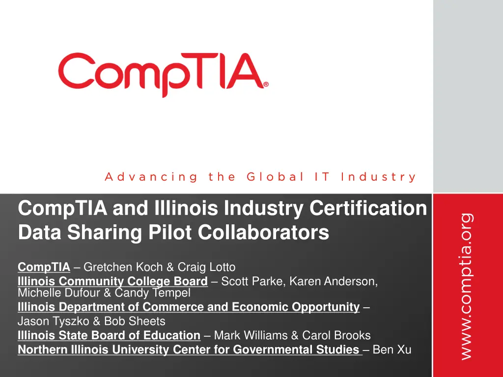 comptia and illinois industry certification data 1