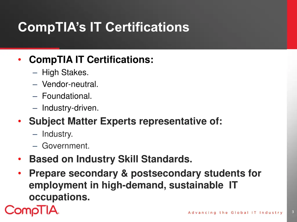 comptia s it certifications