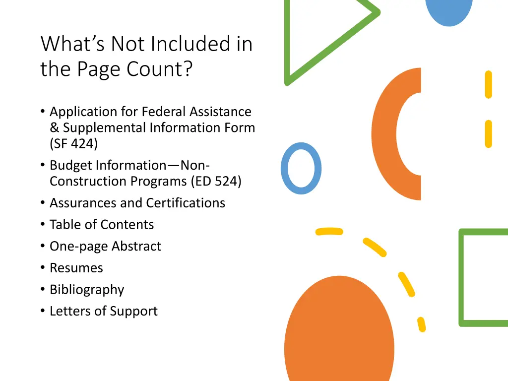 what s not included in the page count
