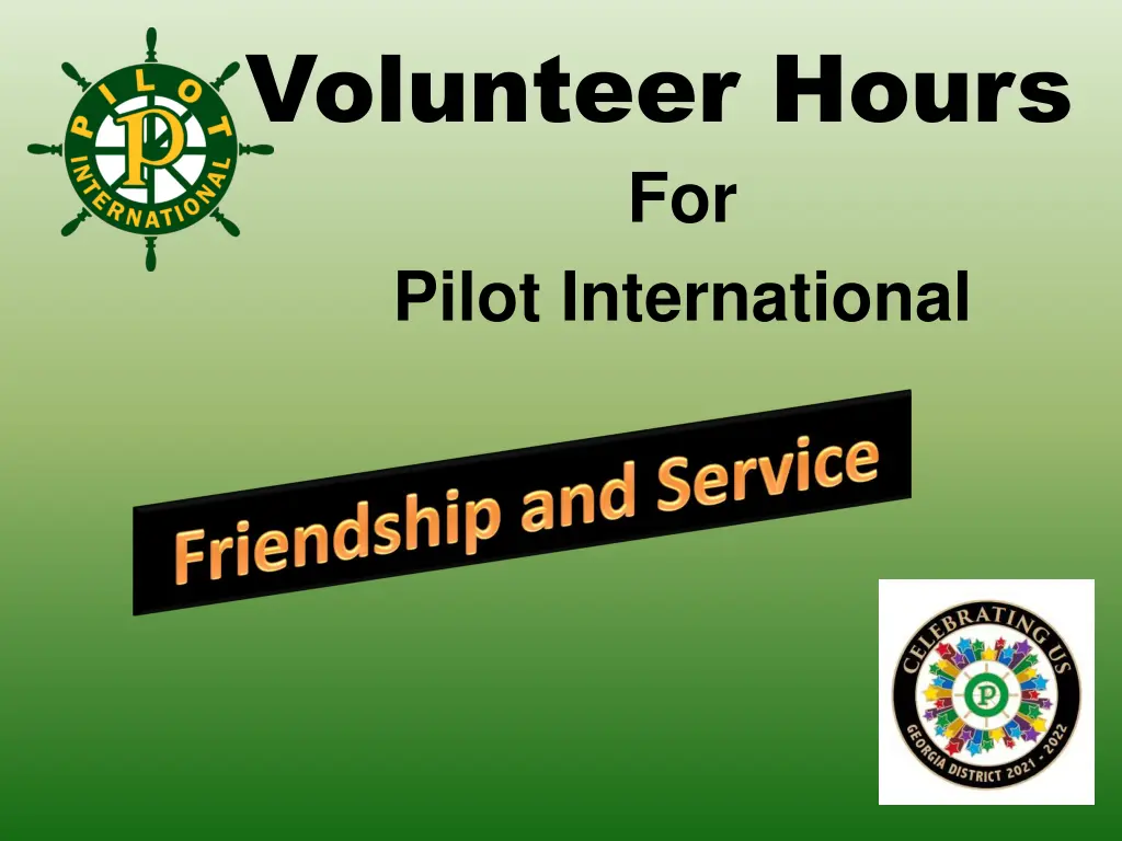 volunteer hours for pilot international 1