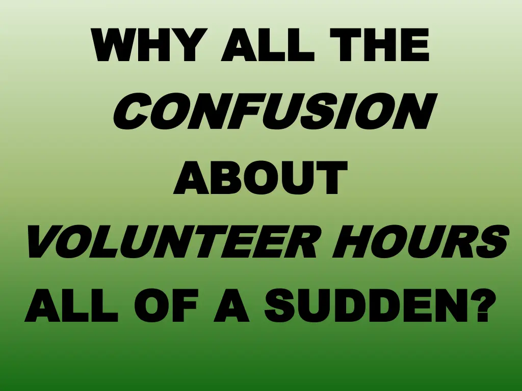 why all the why all the confusion confusion about