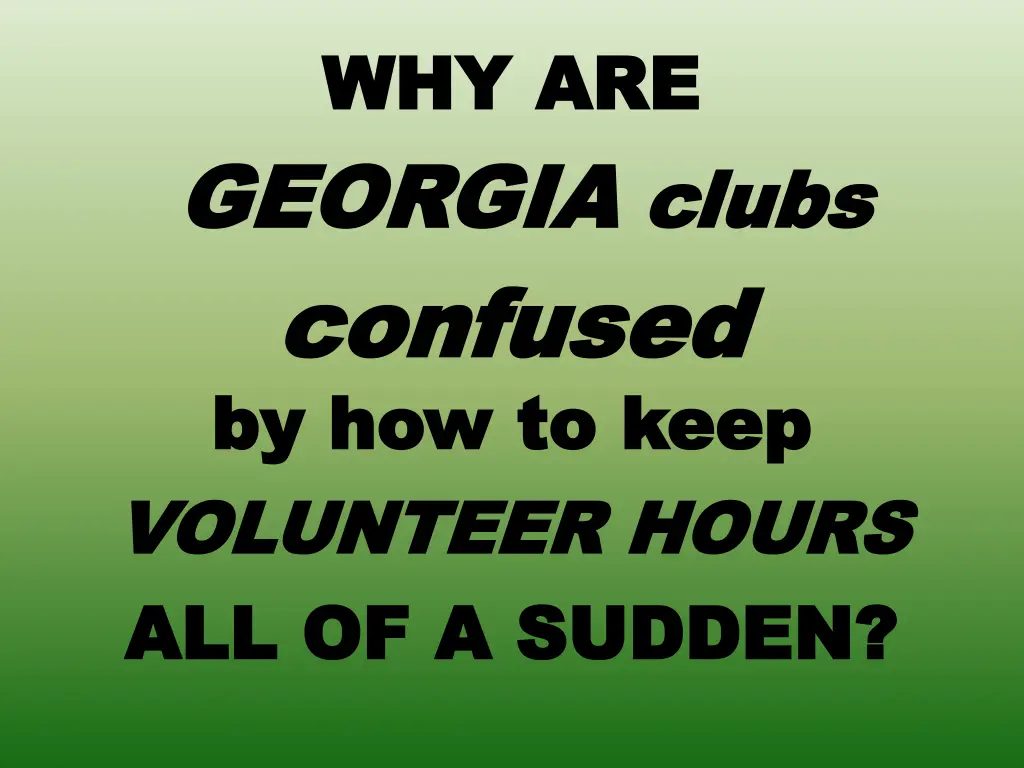 why are why are georgia georgia clubs confused