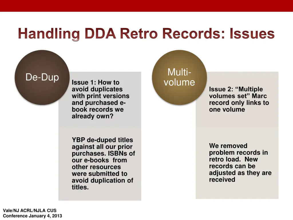handling dda retro records issues