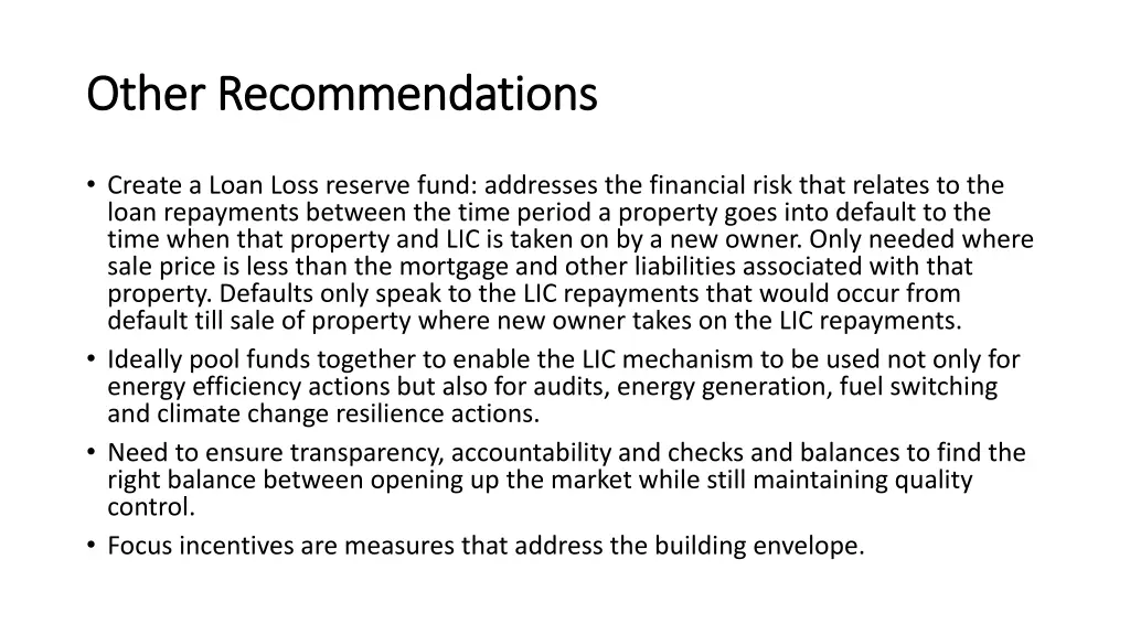 other recommendations other recommendations