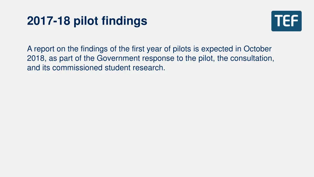 2017 18 pilot findings