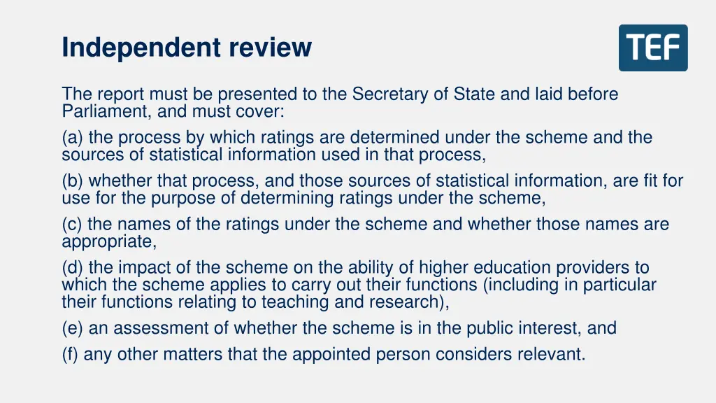 independent review 1