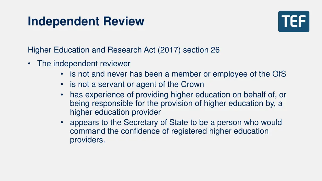 independent review