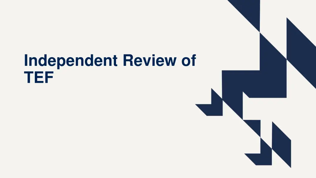 independent review of tef