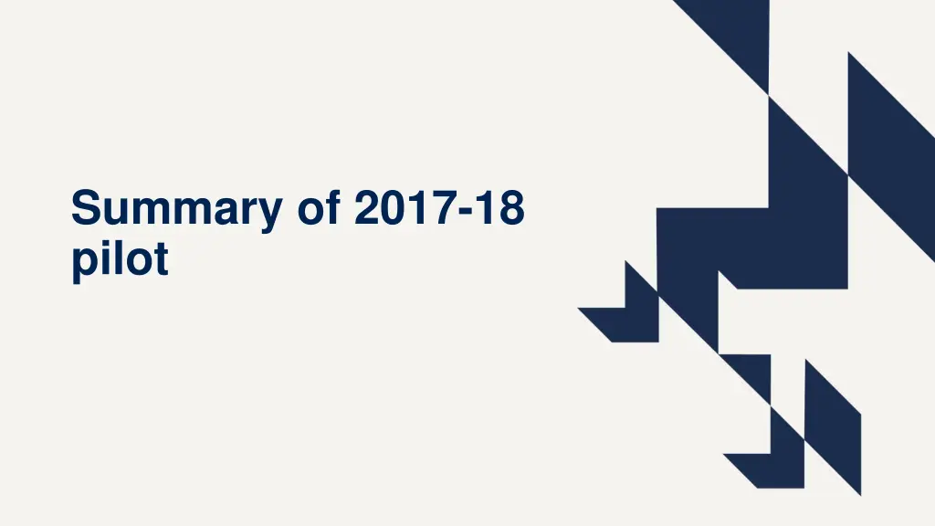 summary of 2017 18 pilot