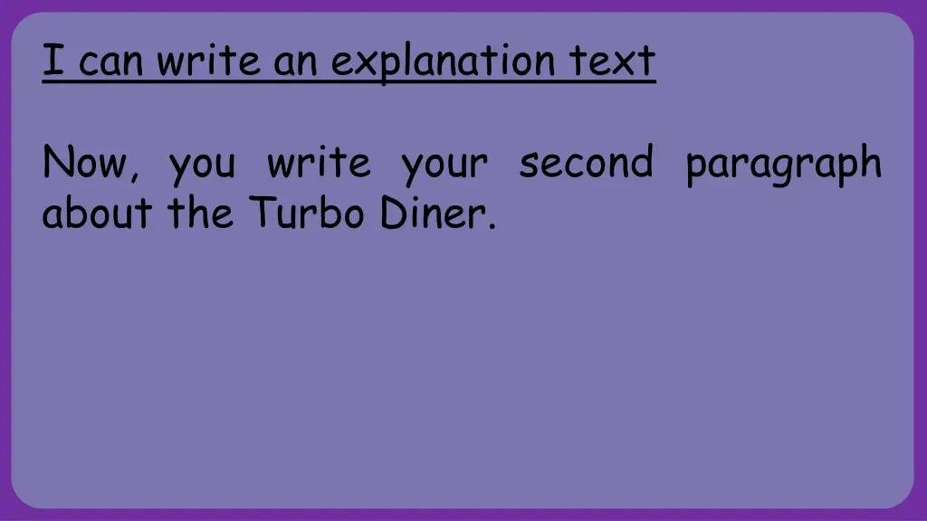 i can write an explanation text