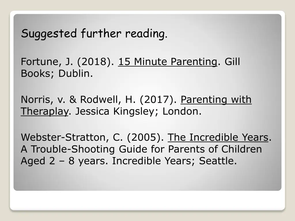suggested further reading