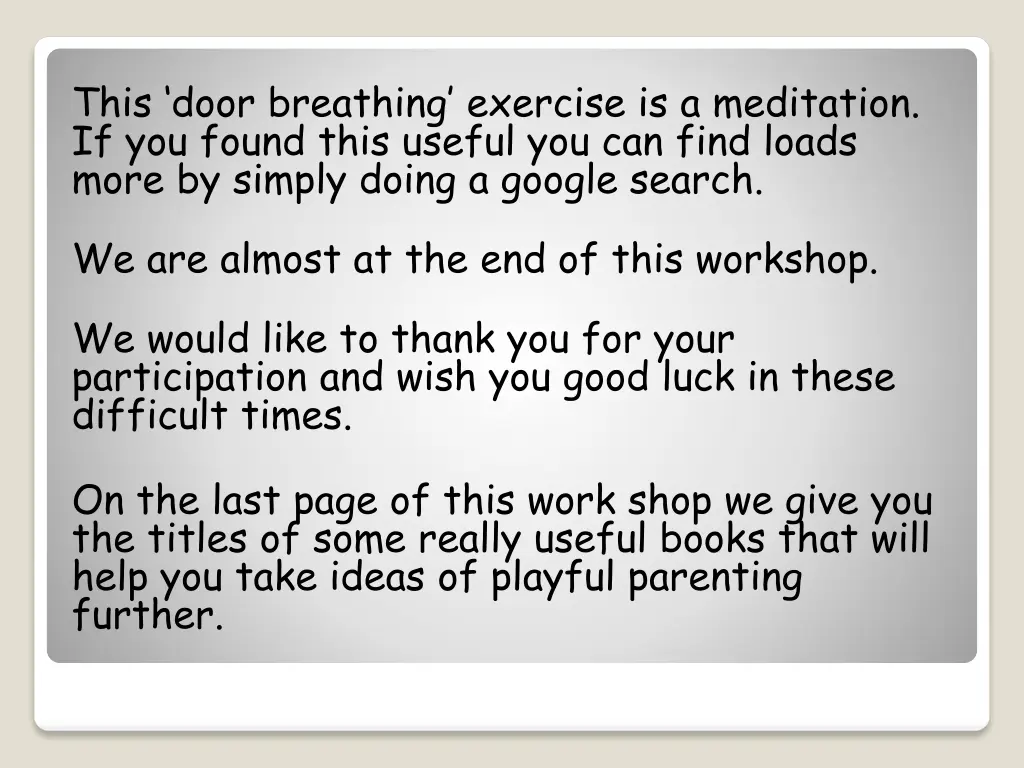 this door breathing exercise is a meditation