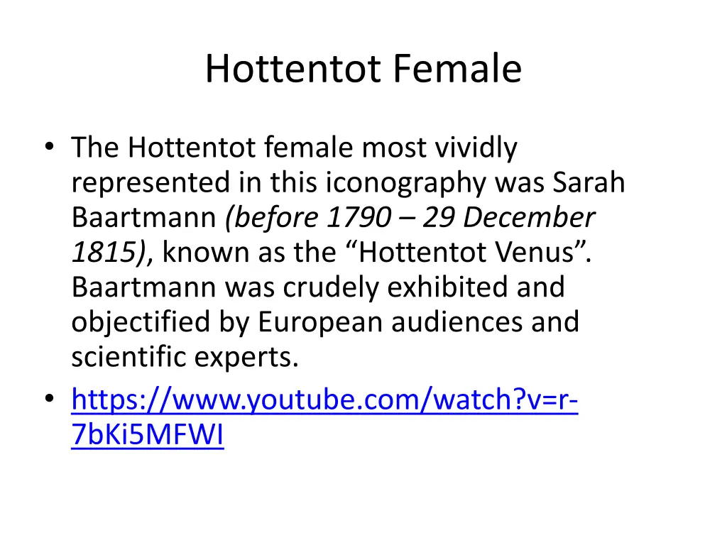 hottentot female