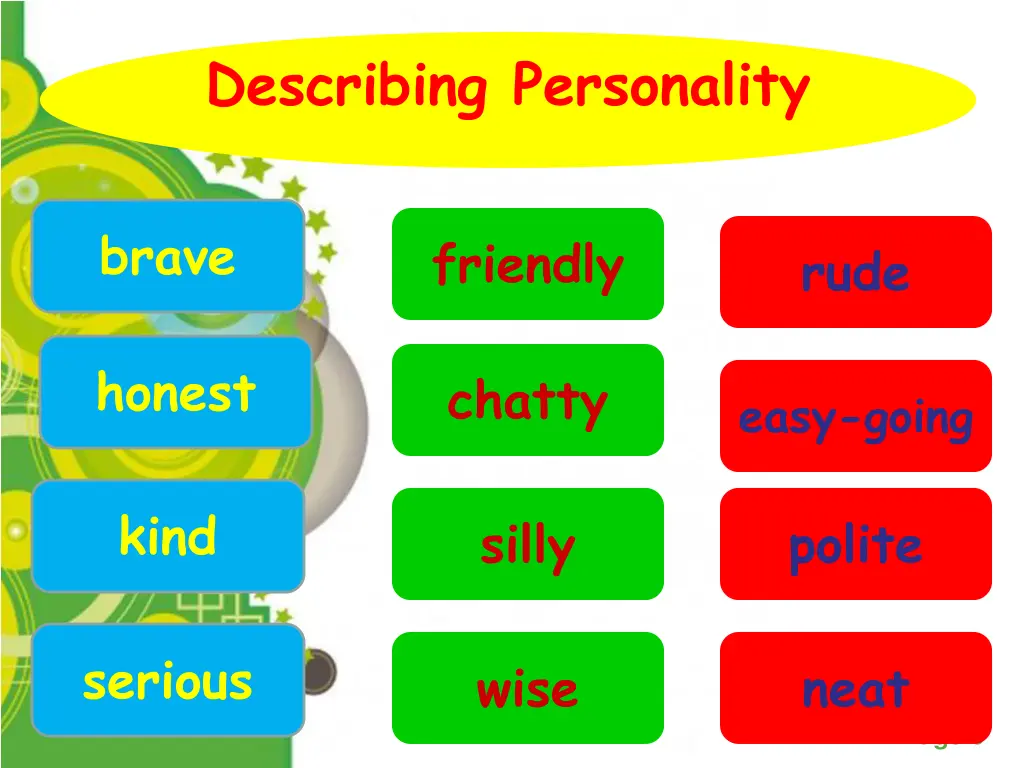 describing personality
