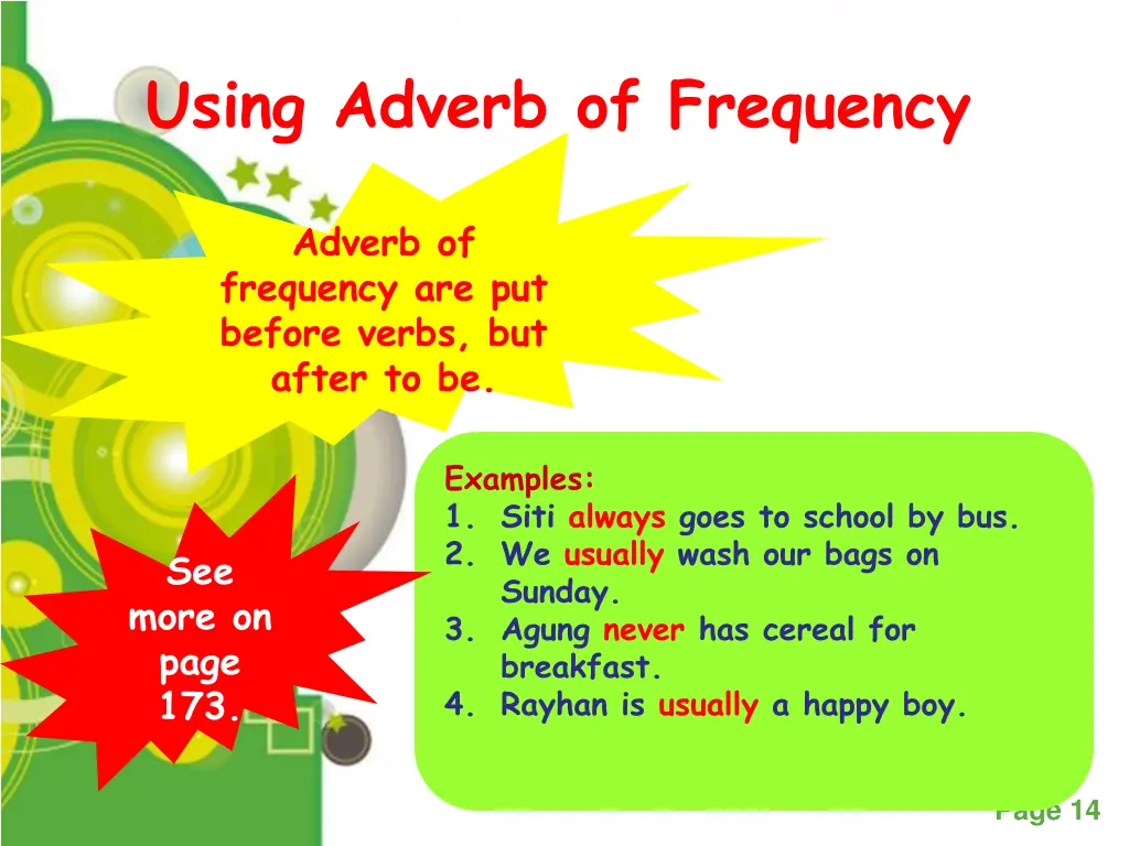 using adverb of frequency 1
