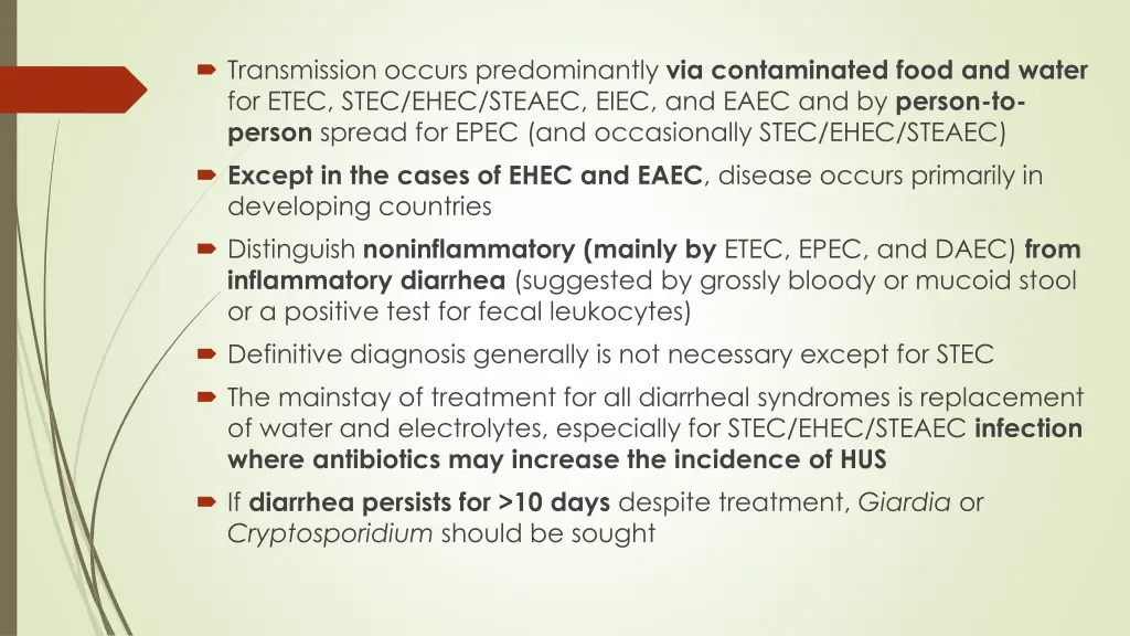 transmission occurs predominantly