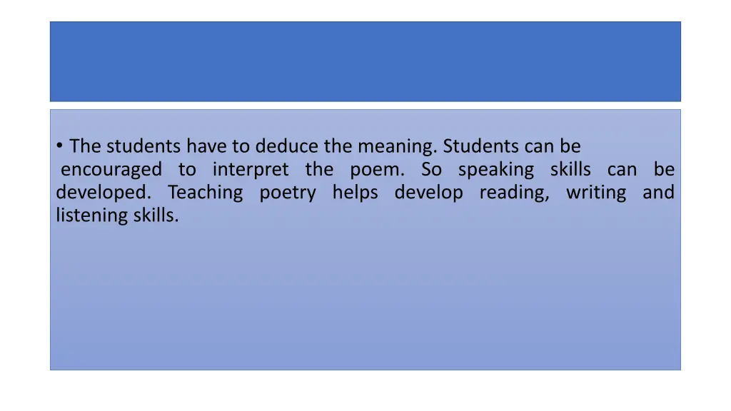 the students have to deduce the meaning students