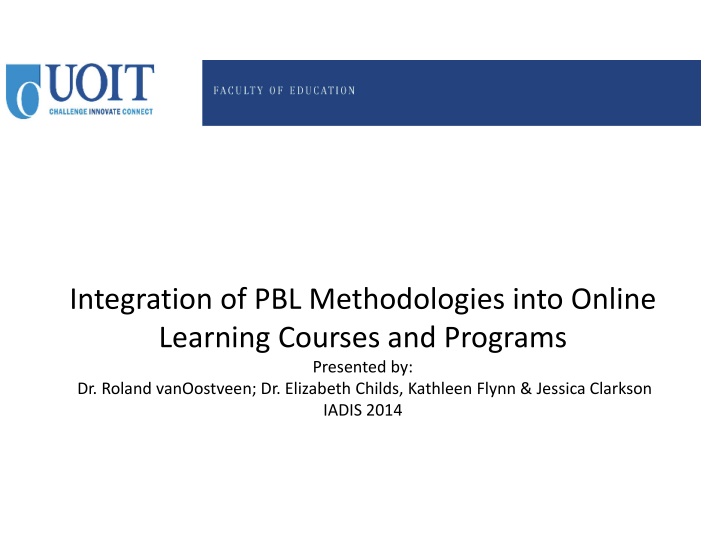 integration of pbl methodologies into online