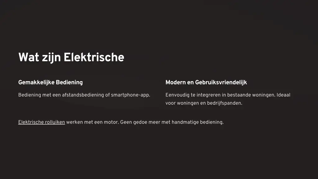 wat zijn elektrische