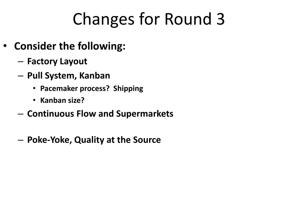 changes for round 3