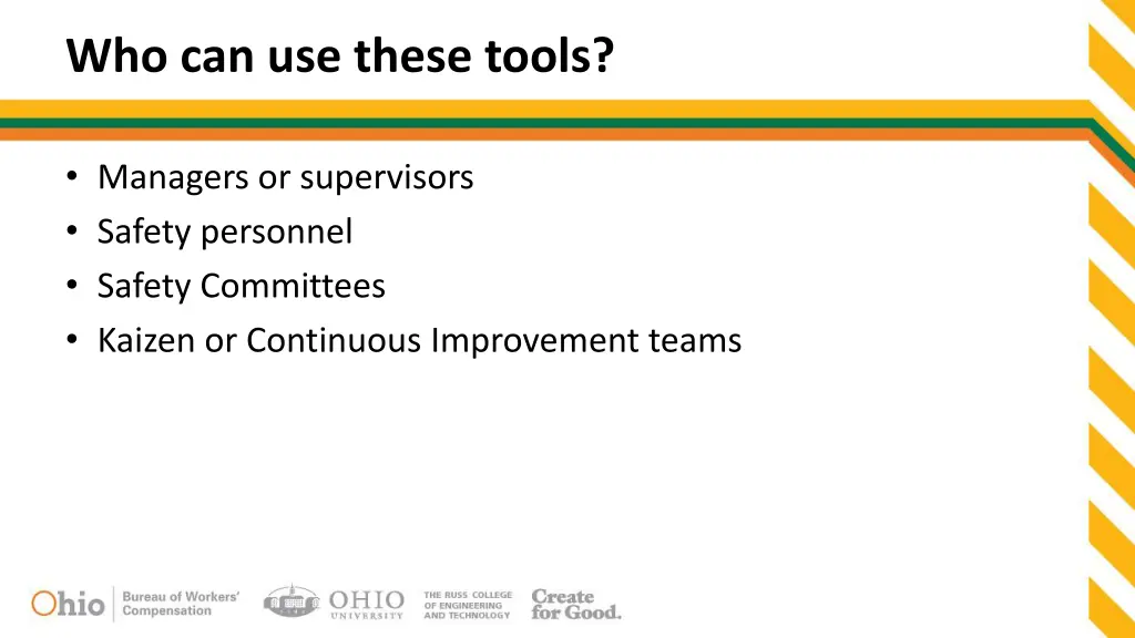 who can use these tools