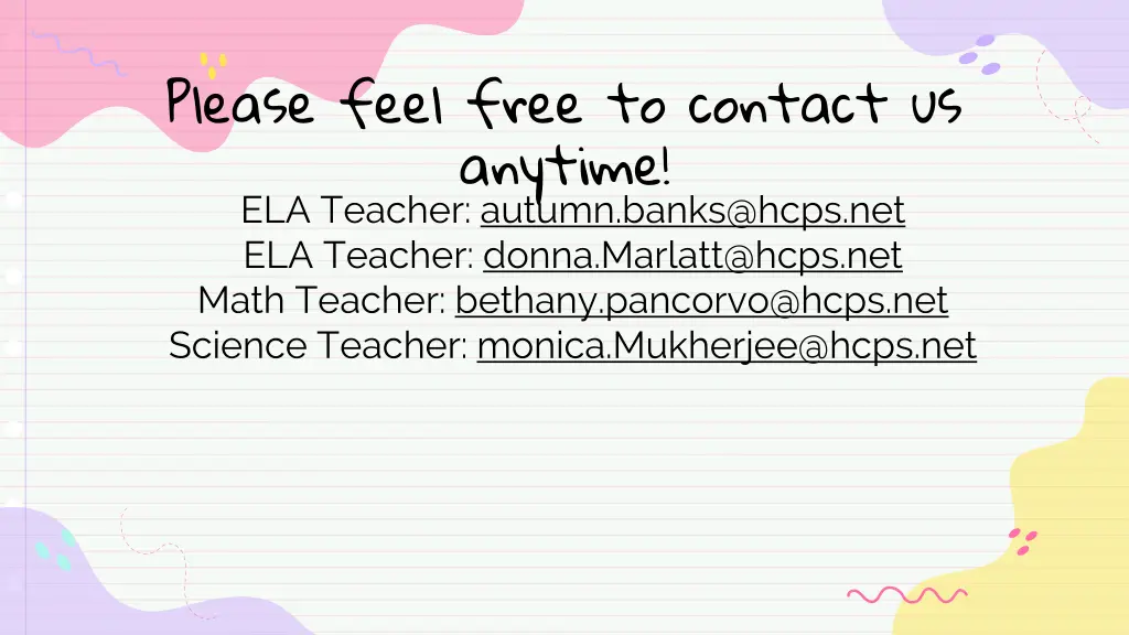please feel free to contact us anytime