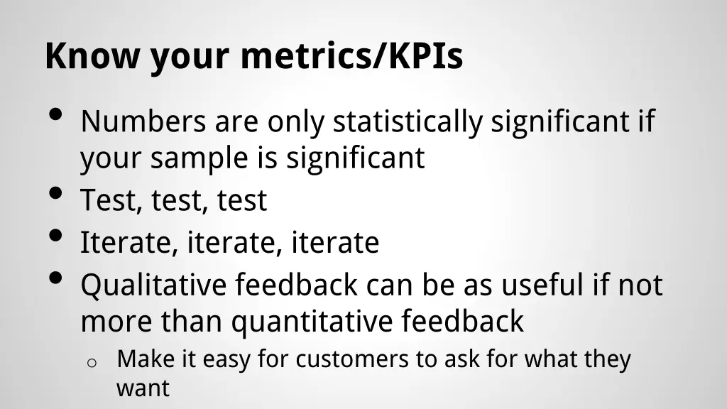 know your metrics kpis numbers are only