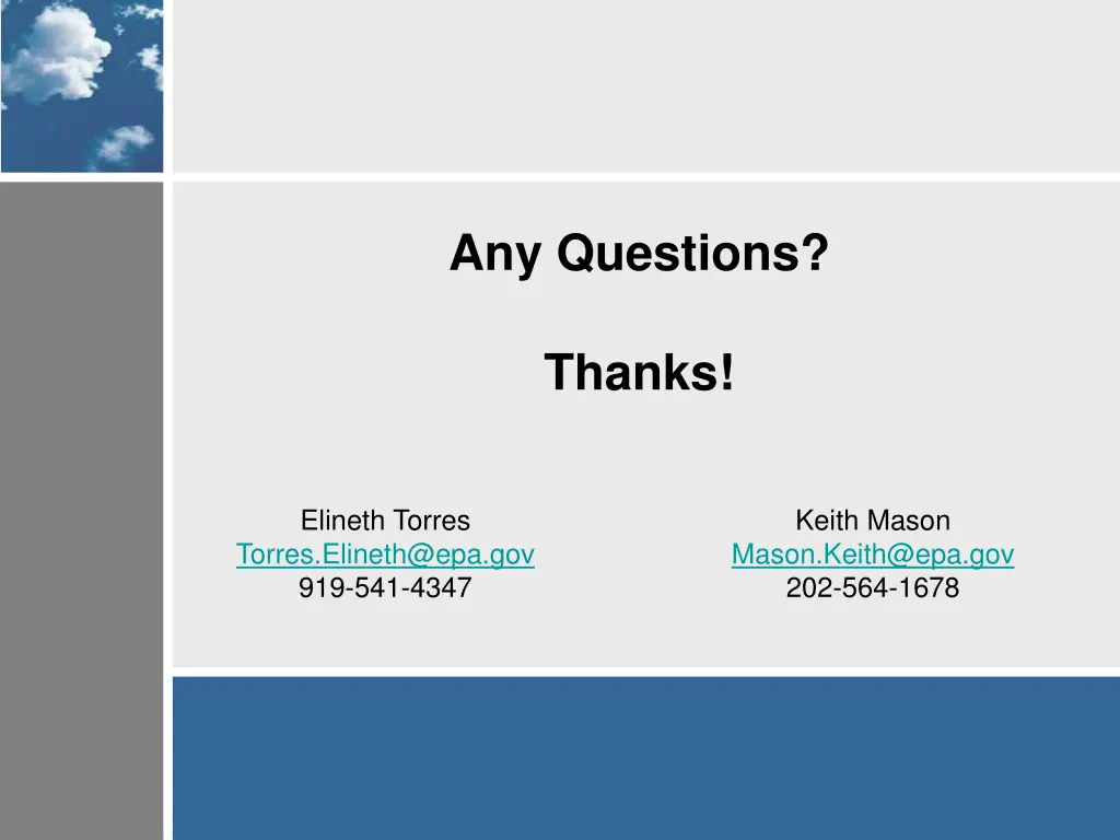 any questions